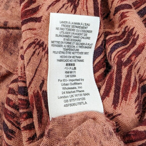 Free People We‎ The Free Cold Shoulder Short Sleeve burnt orange T Shirt S - Picture 7 of 7